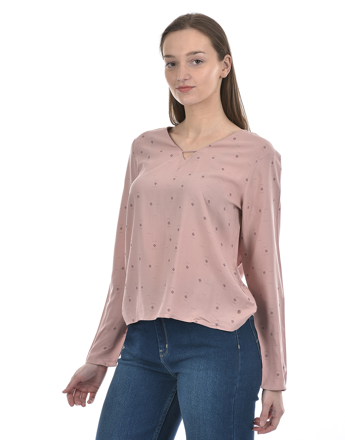 Numero Uno Women All Over Print Pink Top